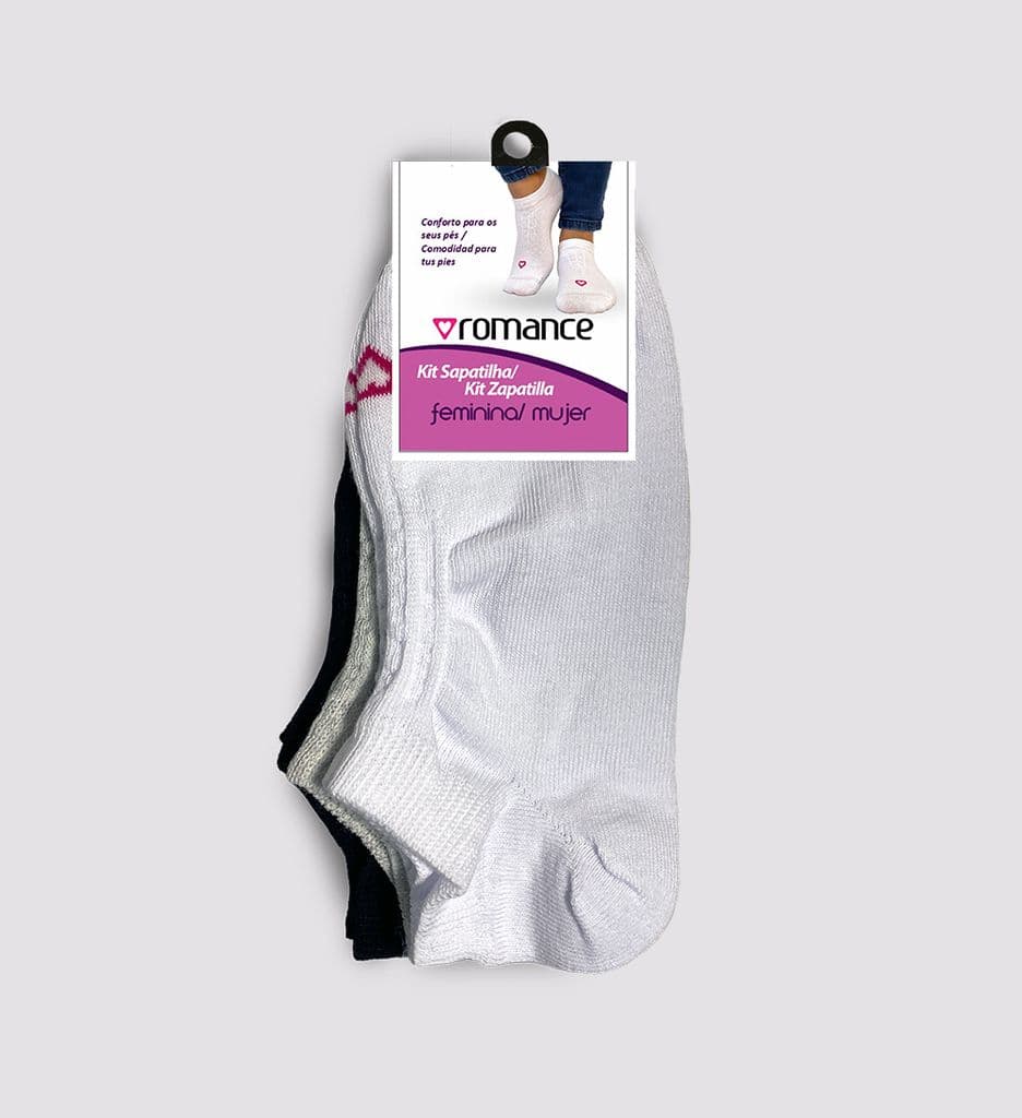 Kit Meia Sapatilha Feminina - U
